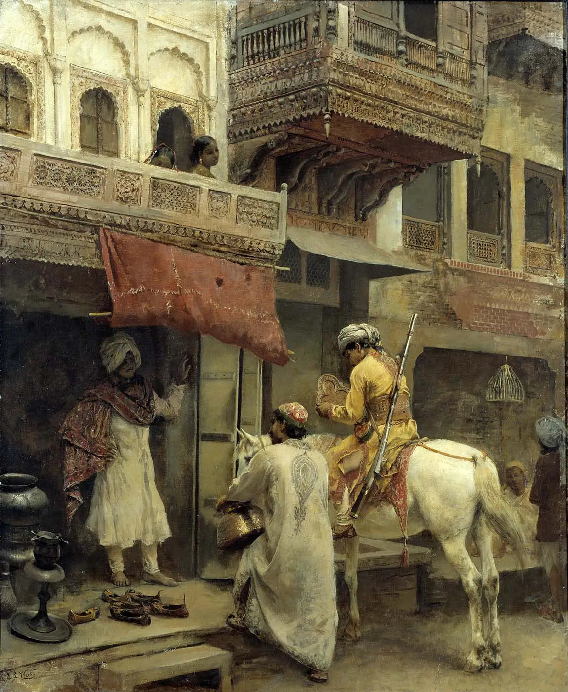 Scène de rue en Inde - Edwin Lord Weeks image 1 reproduction réalisée par Alpha Reproduction