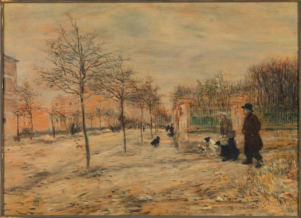 Scène de rue - Hiver - Jean-François Raffaëlli image 1 reproduction artisanale de tableau