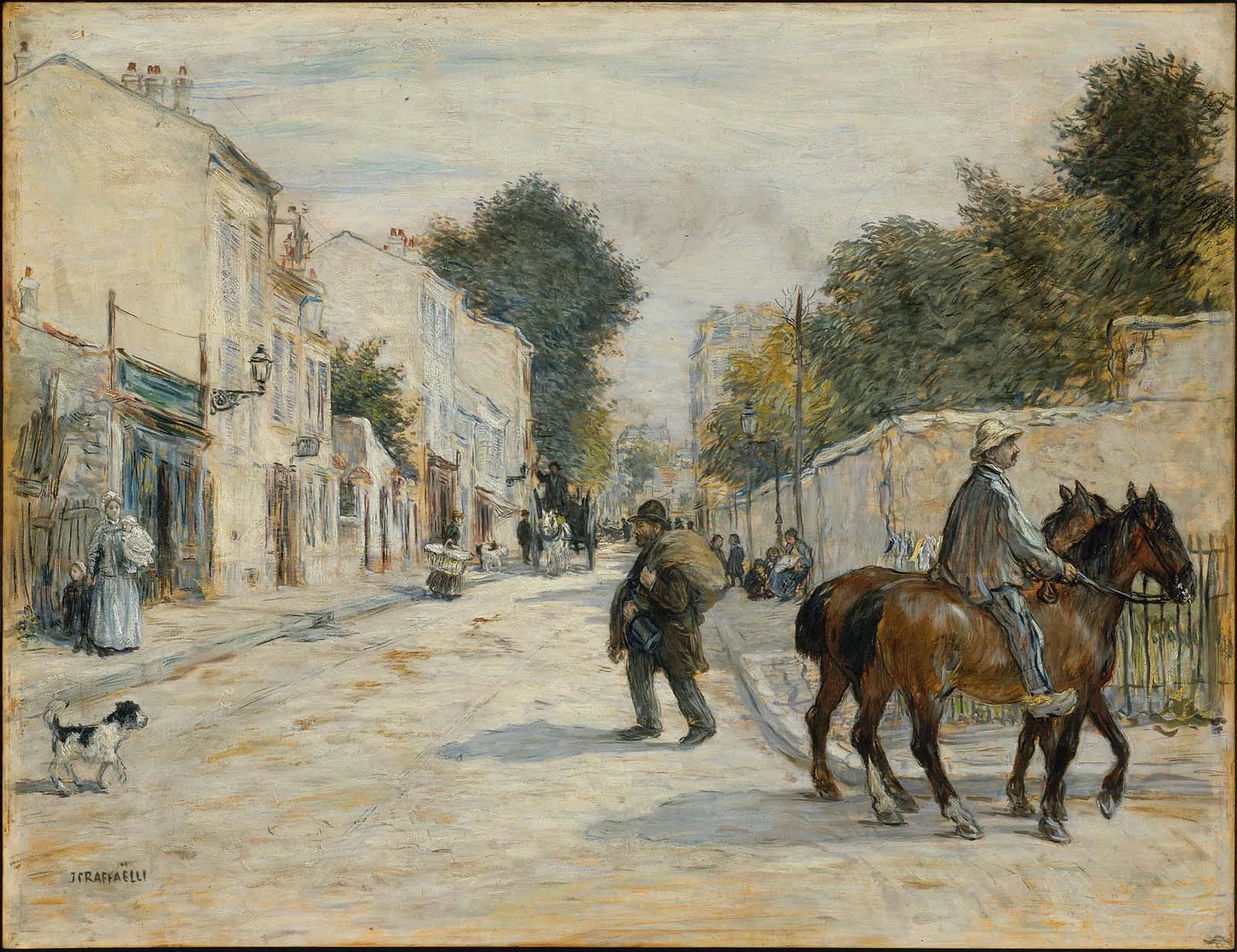 Scène de rue - Jean-François Raffaëlli image 1 reproduction de peinture à l’huile