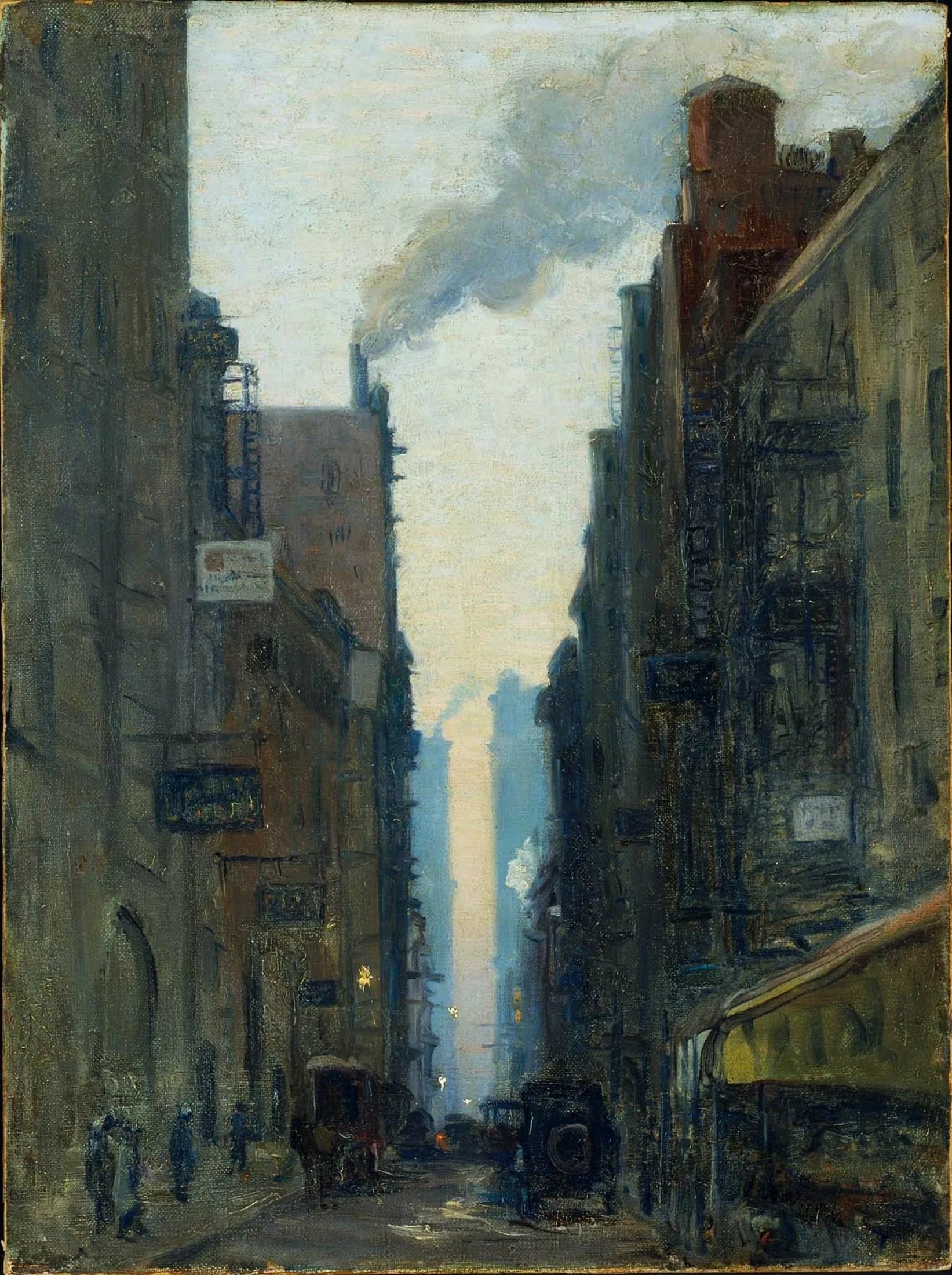 Scène de rue de New York - Ernest Lawson image 1 reproduction artisanale de tableau