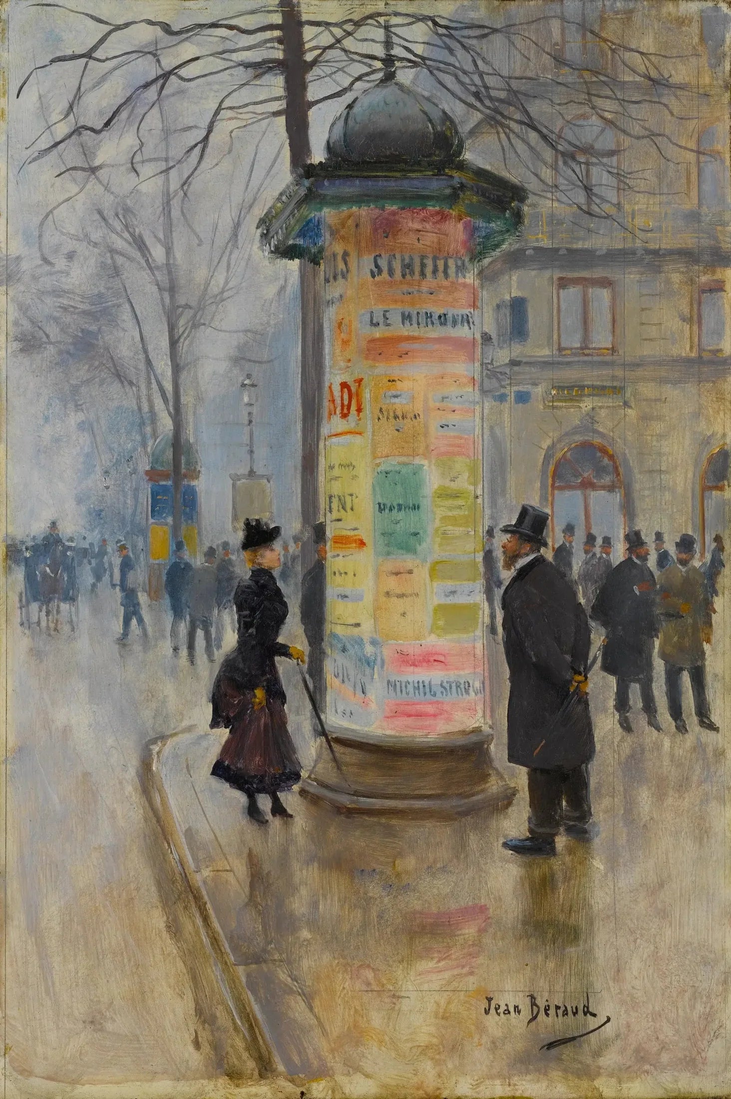 Scène de rue parisienne - Jean Béraud image 1 reproduction de peinture à l’huile
