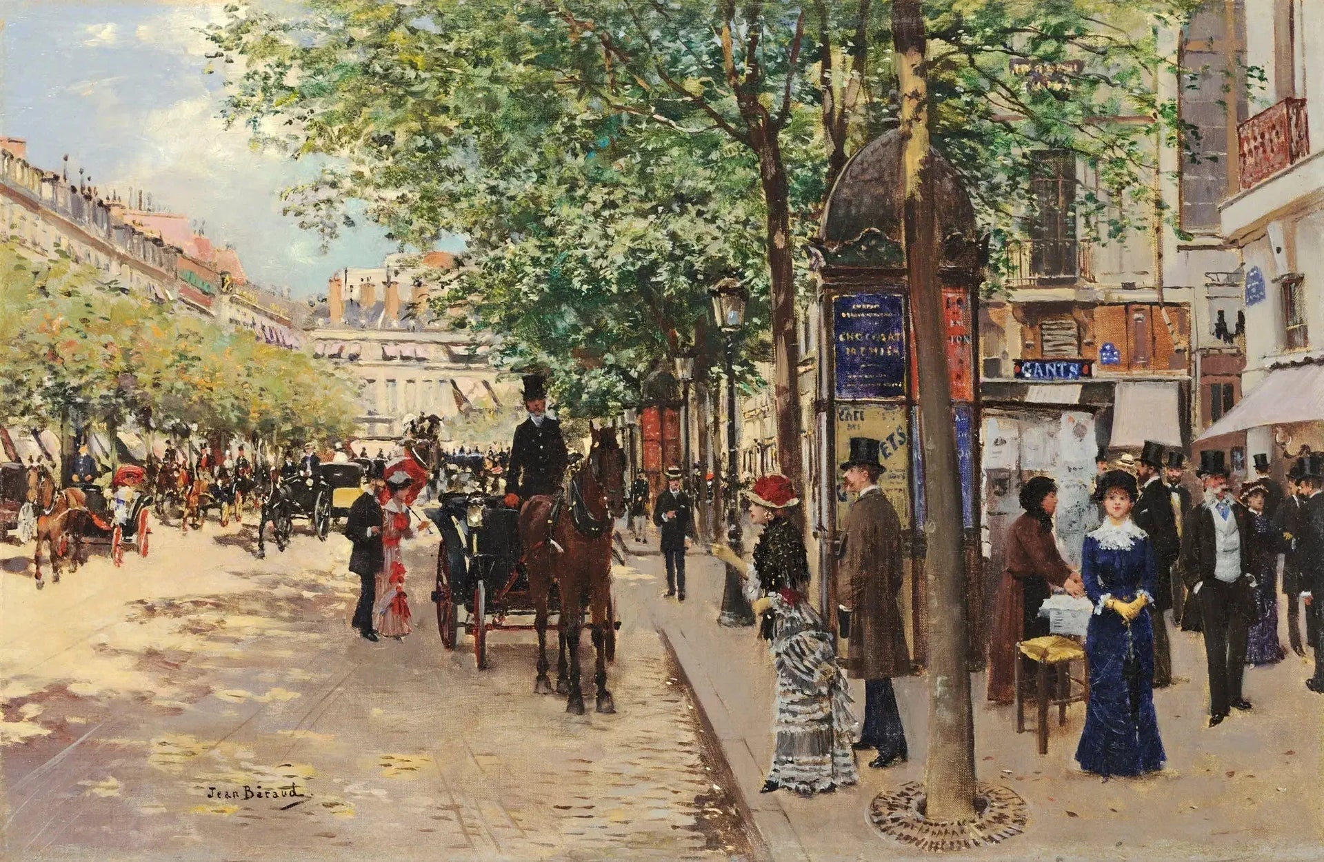 Scène de rue parisienne - Jean Béraud image 1 reproduction artisanale de tableau