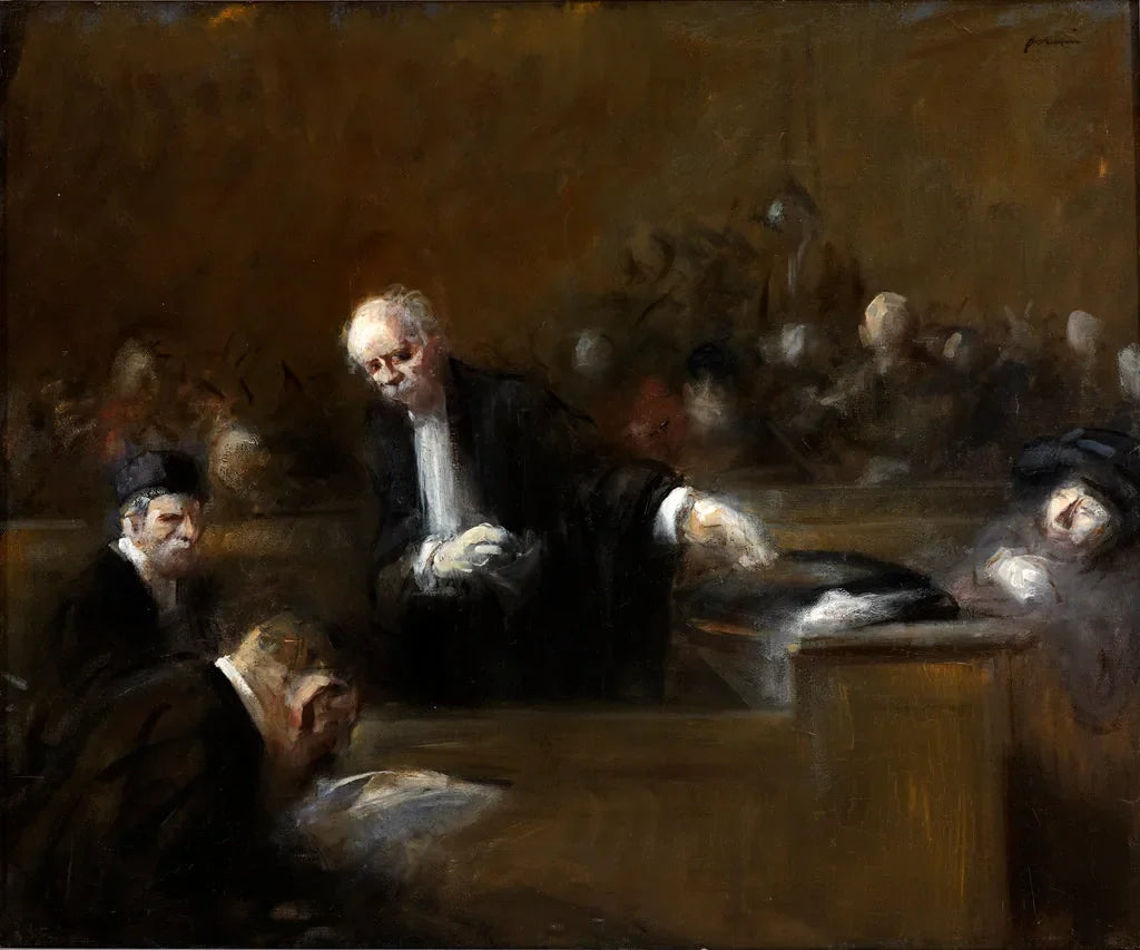 Scène de salle d'audience - Jean-Louis Forain image 1 tableau peint à l’huile sur toile