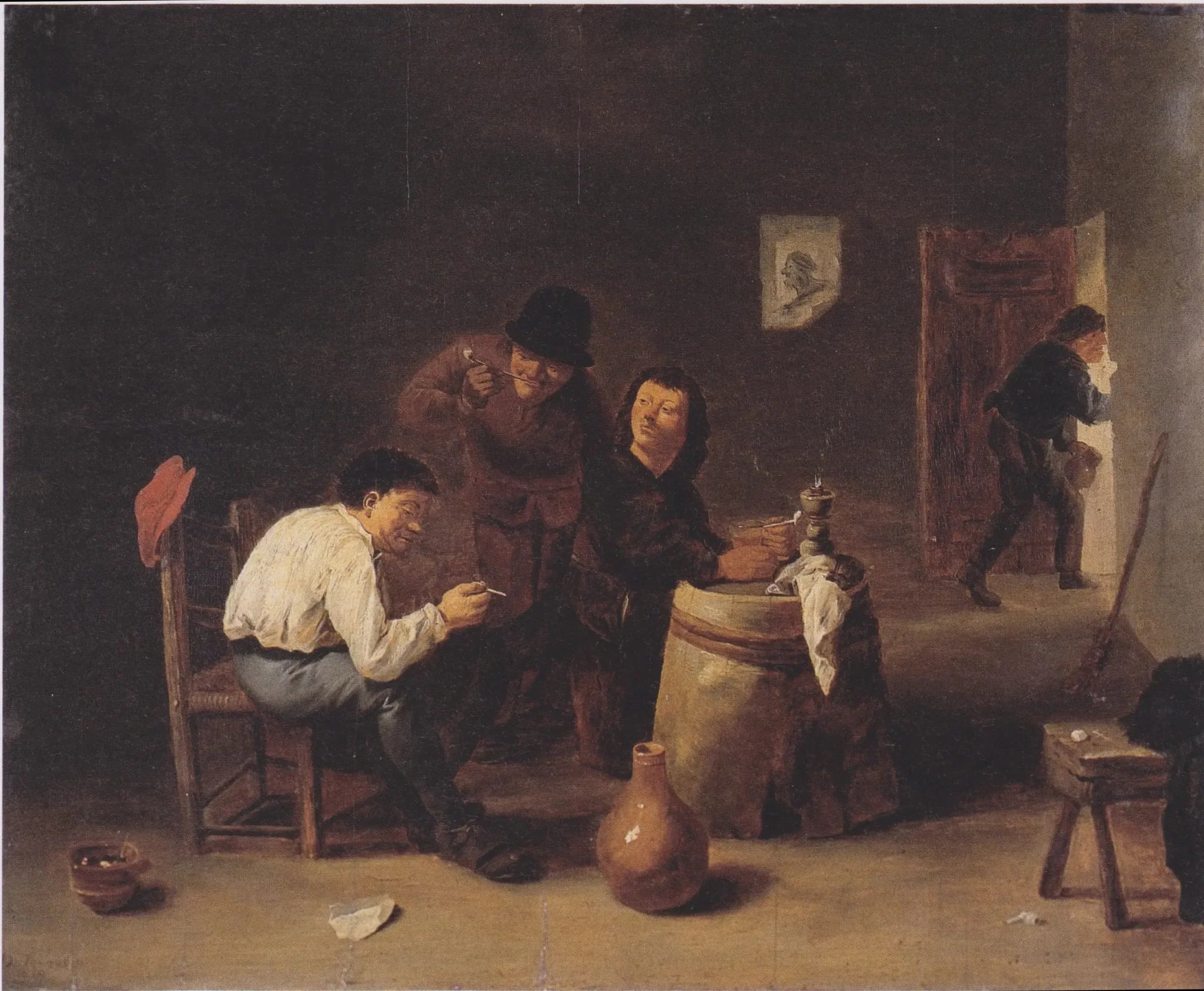 Scène de taverne - David Teniers le Jeune image 1 copie de tableau peinte à la main