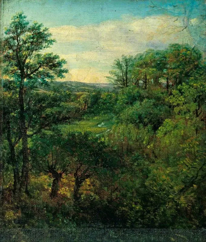 Scène de vallée avec des arbres - John Constable image 1 reproduction artisanale de tableau