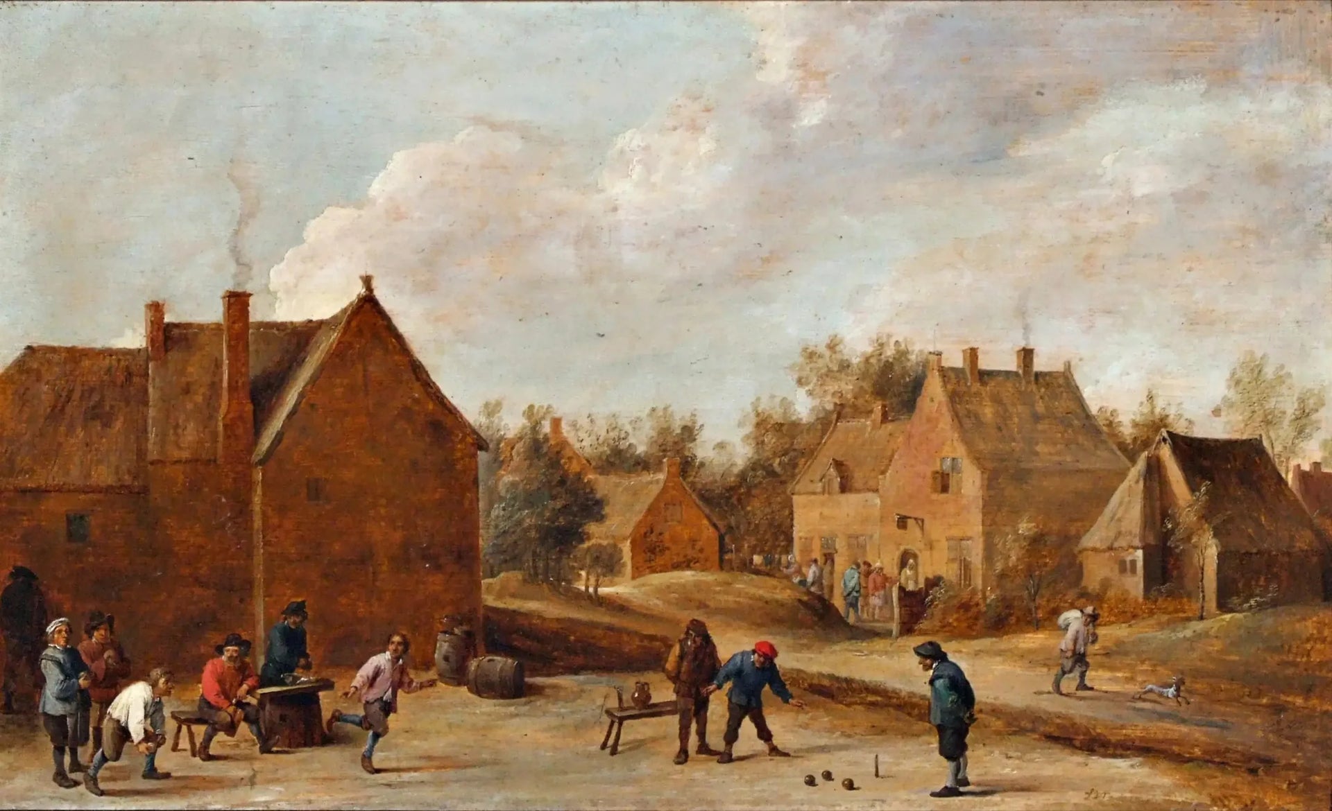 Scène de village - David Teniers le Jeune image 1 copie peinte à la main à l’huile