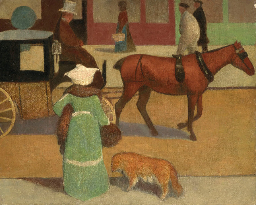 Scène de ville - Henri Rouart image 1 copie peinte à la main à l’huile