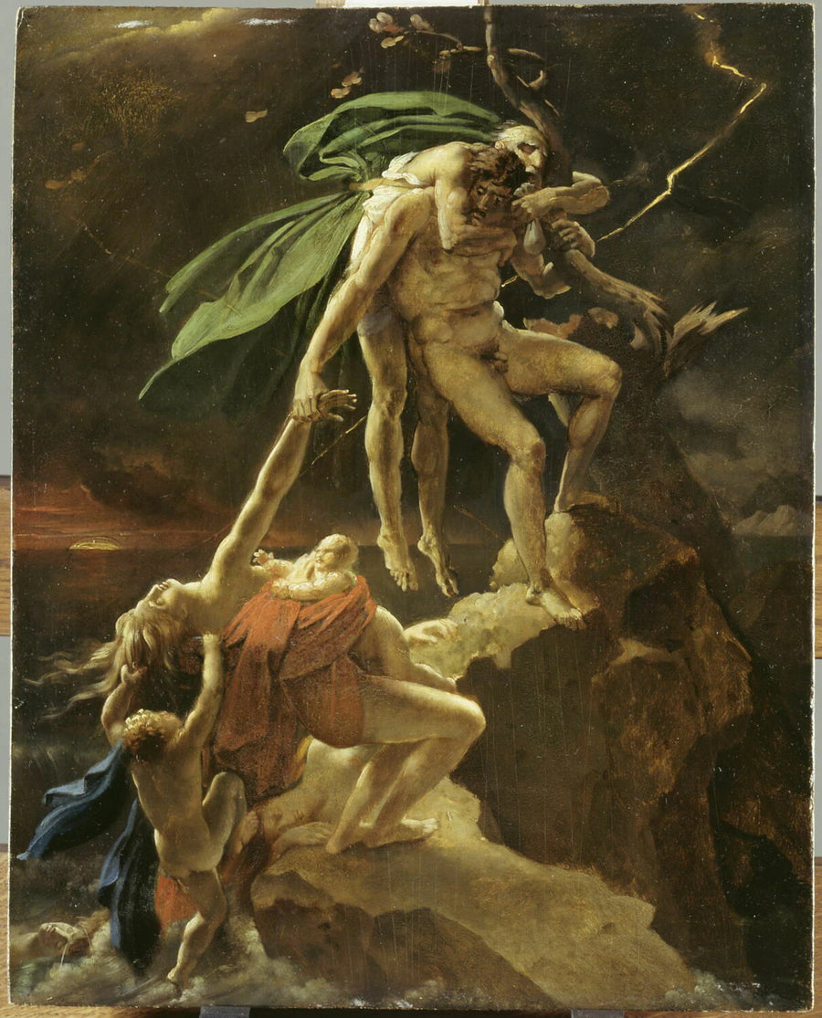 Scène de déluge, esquisse - Anne-Louis Girodet de Roucy-Trioson