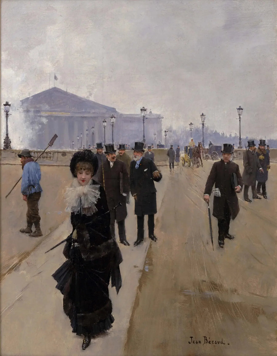 Scène depuis la place de la Concorde - Jean Béraud image 1 copie de tableau peinte à la main