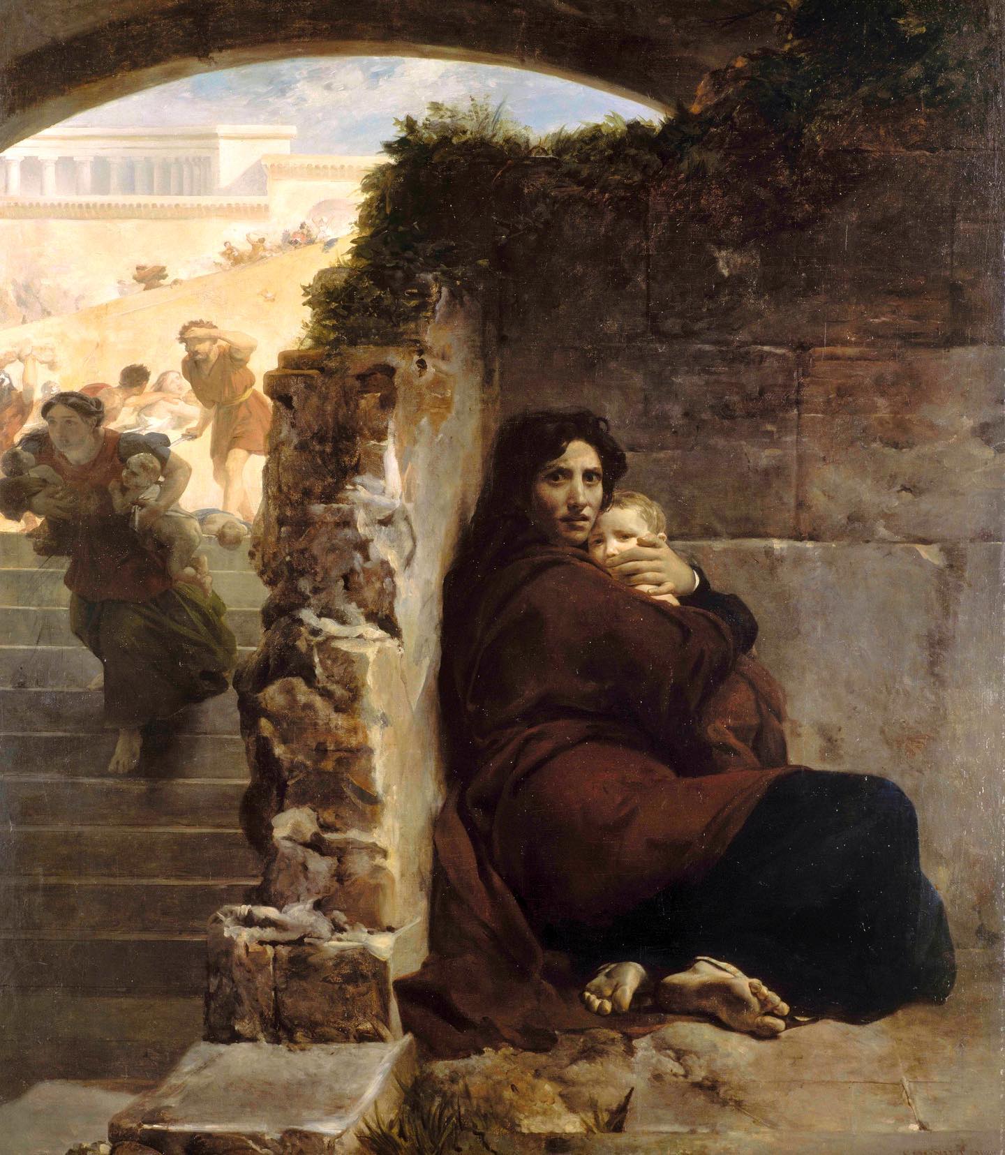 Scène du Massacre des Innocents - Léon Cogniet image 1 tableau peint à l’huile sur toile