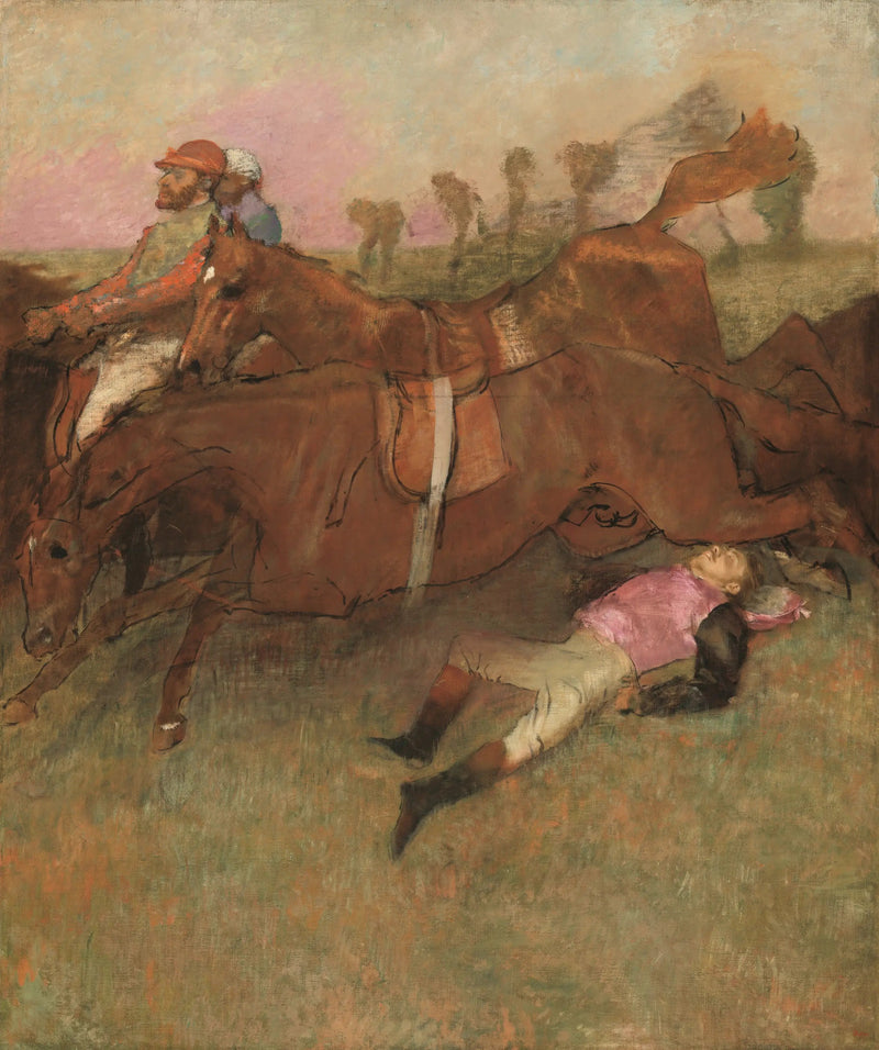 Scène du steeple-chase : Le jockey tombé - Edgar Degas