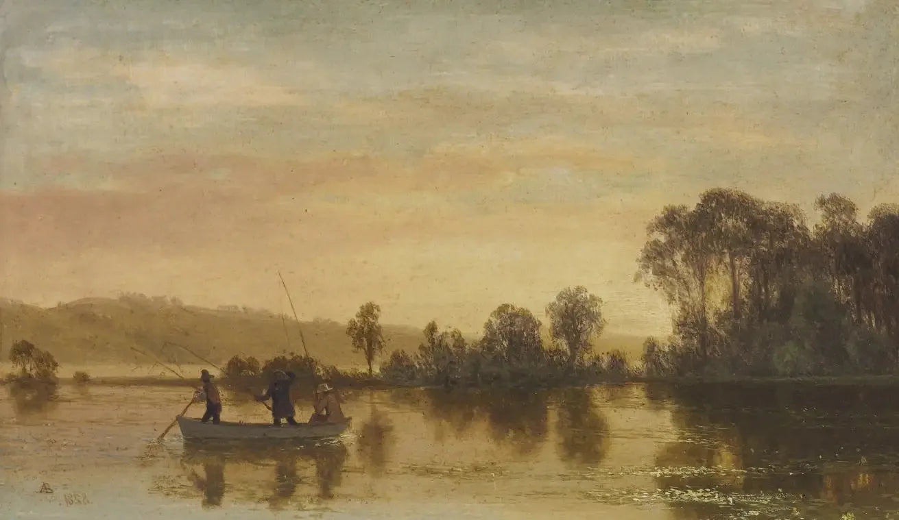 Scène fluviale - Albert Bierstadt image 1 tableau peint à l’huile sur toile