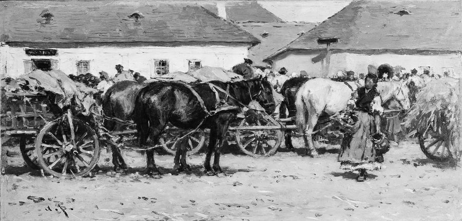 Scène de marché - August Xaver Karl von Pettenkofen