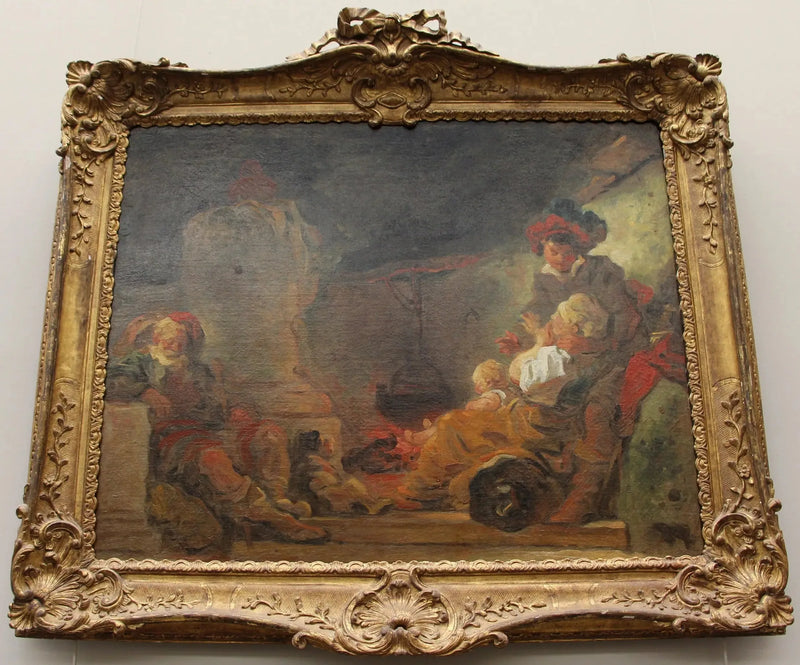 Scène nocturne, dite Le songe du mendiant - Jean-Honoré Fragonard