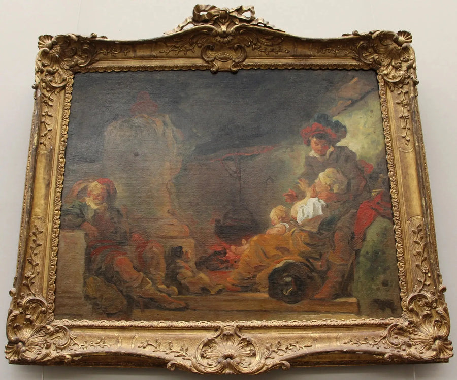 Scène nocturne, dite Le songe du mendiant - Jean-Honoré Fragonard