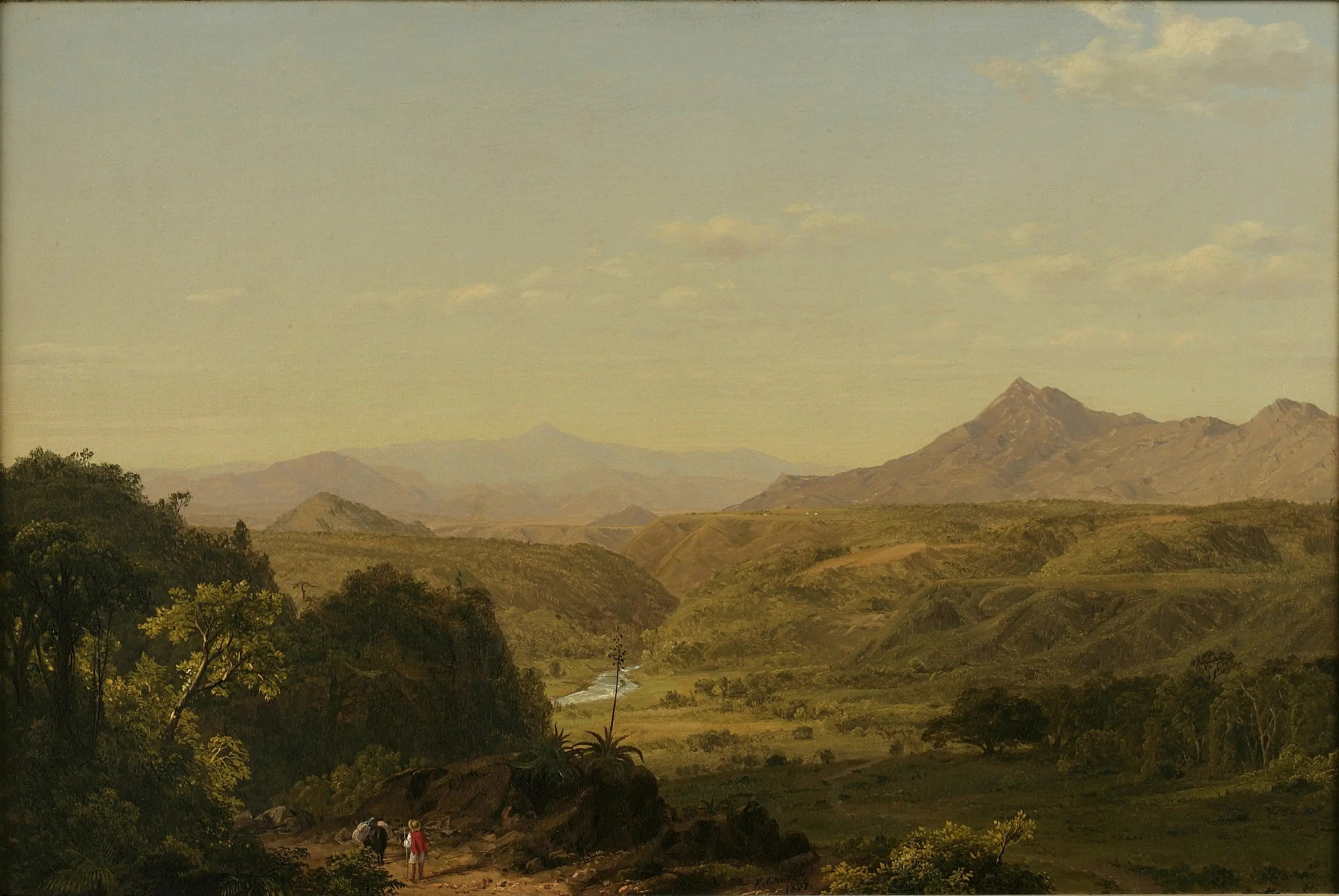 Scène parmi les Andes - Frederic Edwin Church image 1 reproduction d’œuvre d’art à l’huile