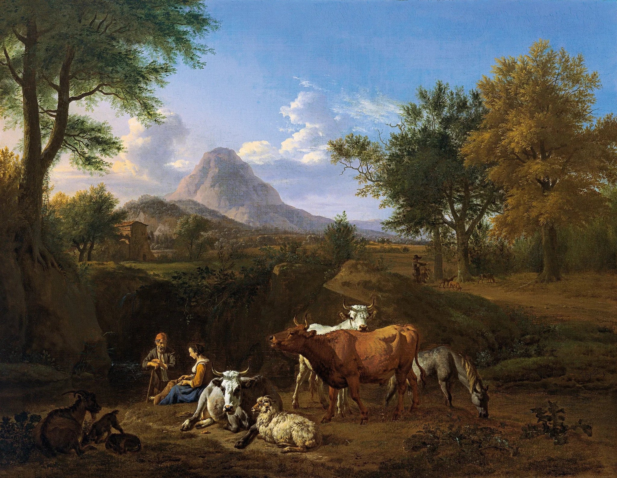 Scène pastorale - Adriaen van de Velde image 1 reproduction d’œuvre d’art à l’huile