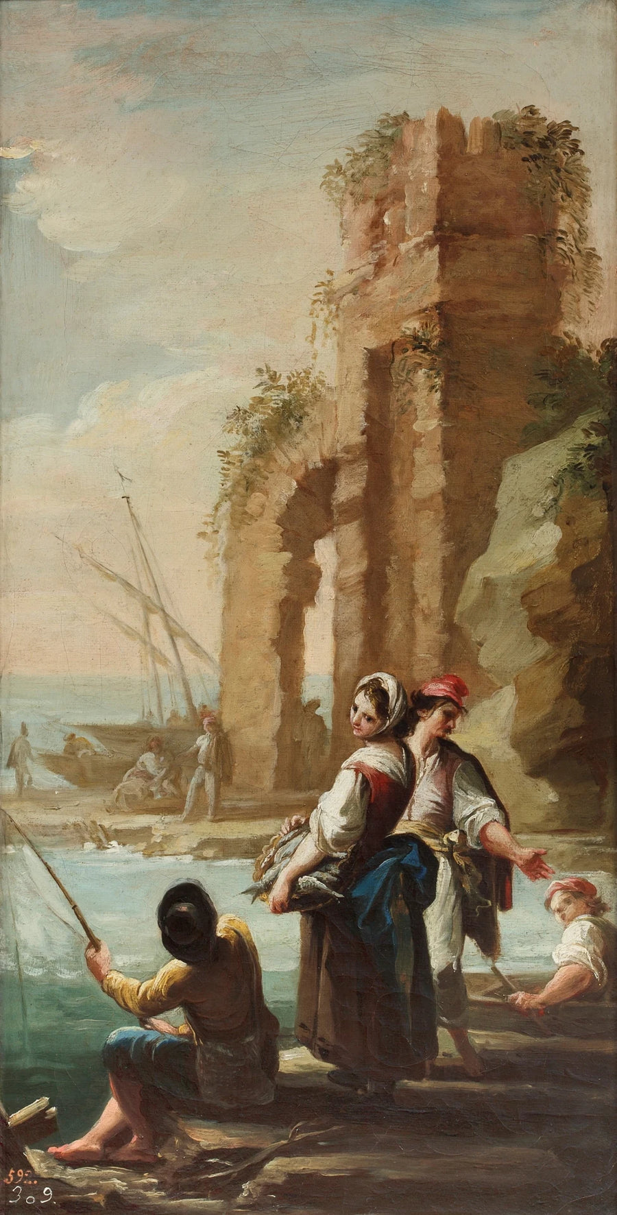 Scène portuaire - Mariano Salvador Maella