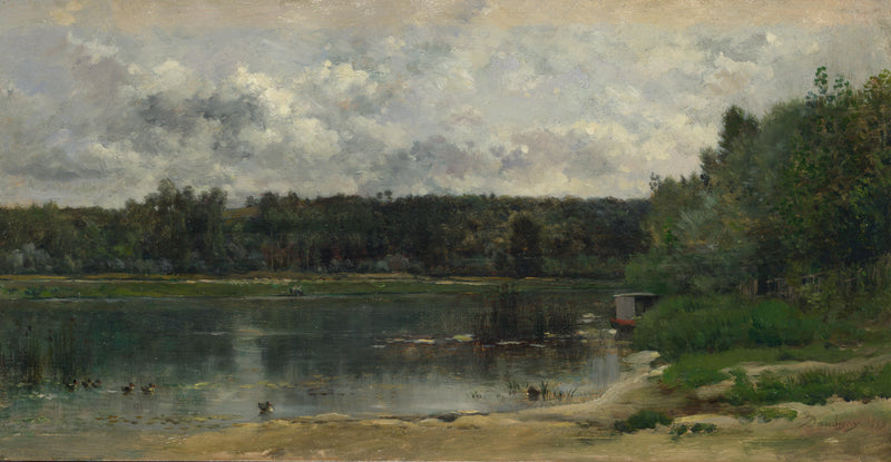 Scène de rivière avec des canards - Charles-François Daubigny