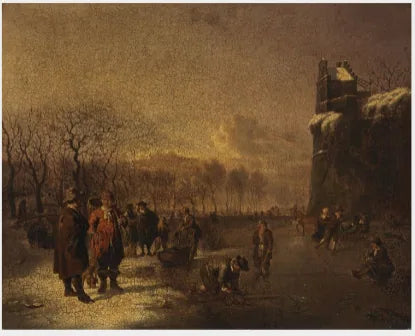 Scène sur la glace - Adriaen van de Velde image 1 reproduction d’œuvre d’art à l’huile