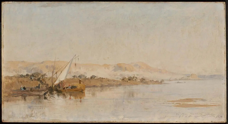 Scène sur le Nil - Frederick Arthur Bridgman