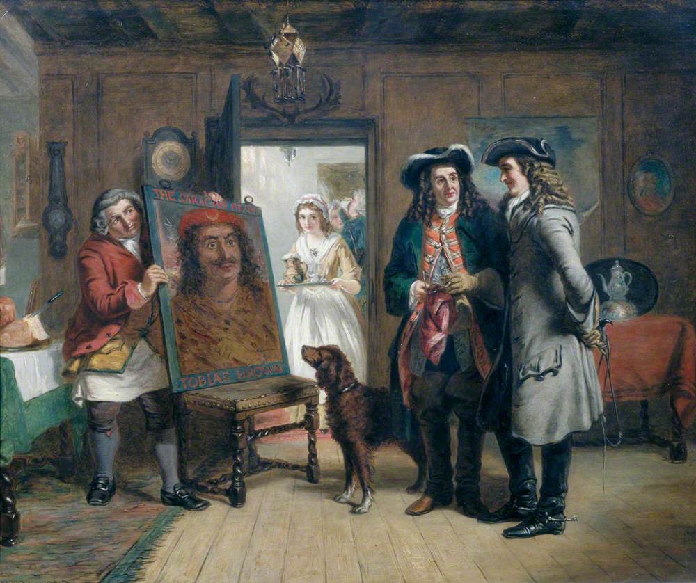 Scène tirée de « The Spectator » - William Powell Frith image 1 tableau peint à l’huile sur toile
