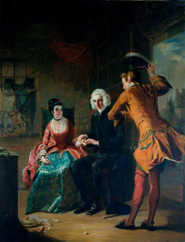 Scène tirée de « Un voyage sentimental » de Laurence Sterne - William Powell Frith