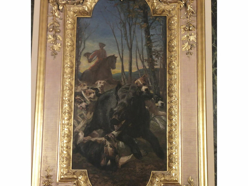 Scènes de chasse et de fauconnerie : Scène de chasse au sanglier - Louis Godefroy Jadin