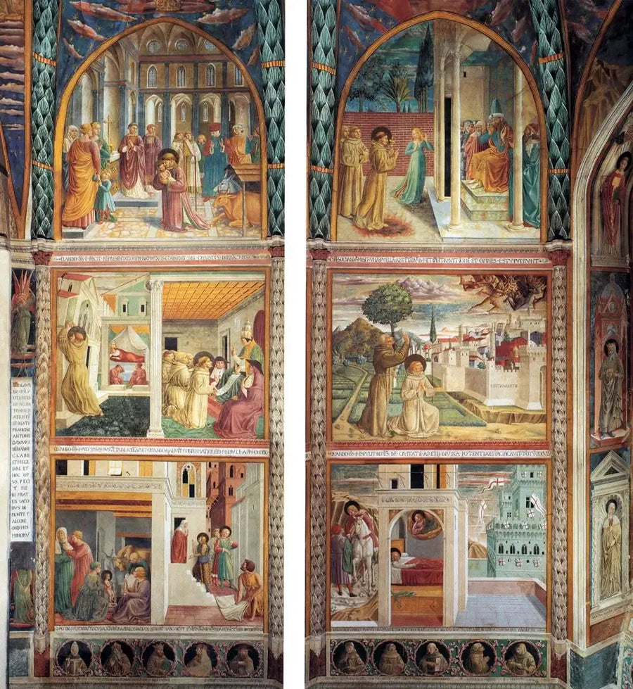 Scènes de la vie de saint François - Benozzo Gozzoli image 1 tableau peint à l’huile sur toile
