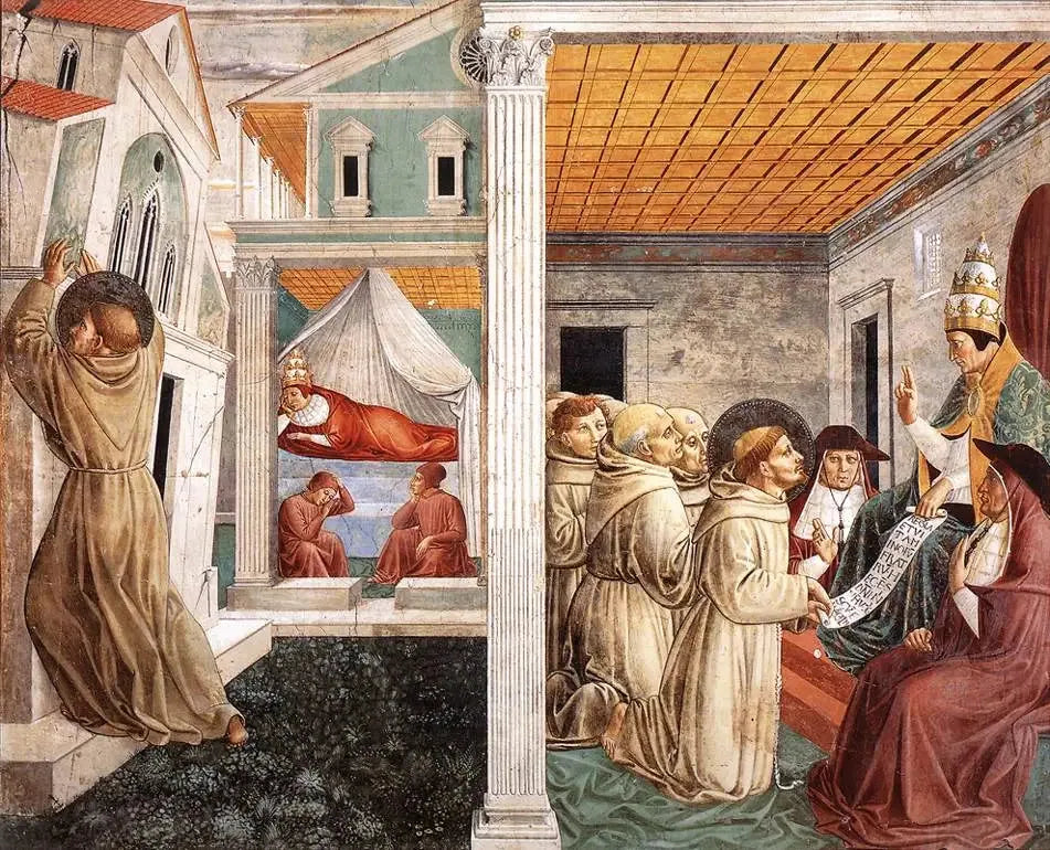 Scènes de la vie de saint François (Scène 5) - Benozzo Gozzoli image 1 reproduction d’œuvre d’art à l’huile