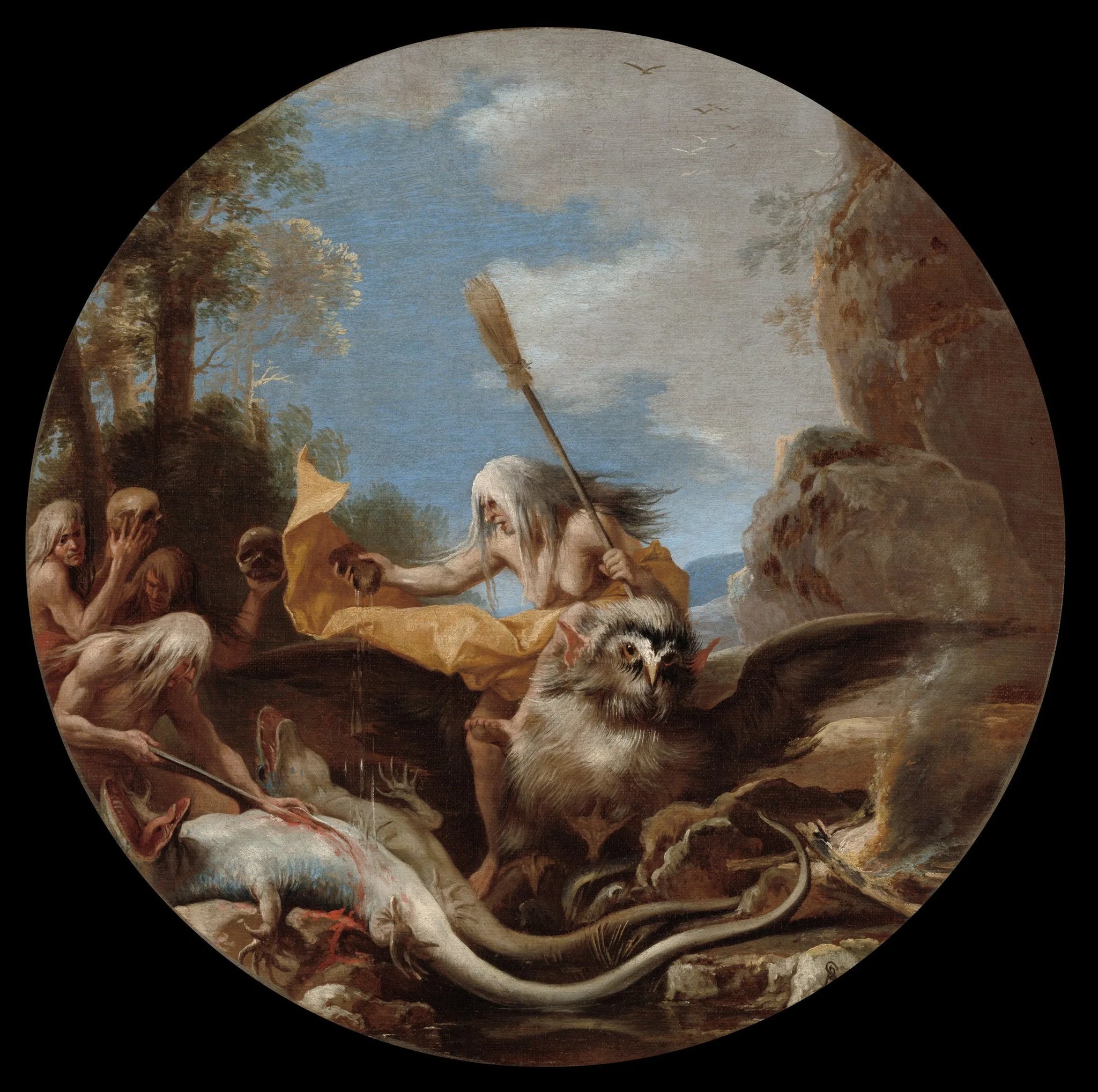 Scènes de sorcellerie : Jour - Salvator Rosa image 1 copie de tableau peinte à la main