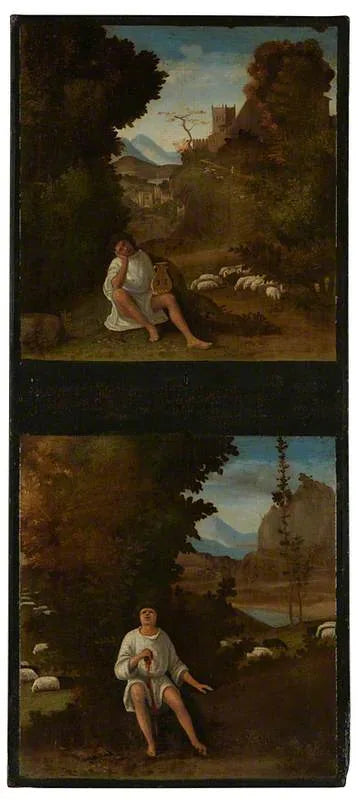 Scènes des Églogues de Tebaldeo : L'Histoire de Damon - Andrea Previtali image 1 reproduction d’œuvre d’art à l’huile