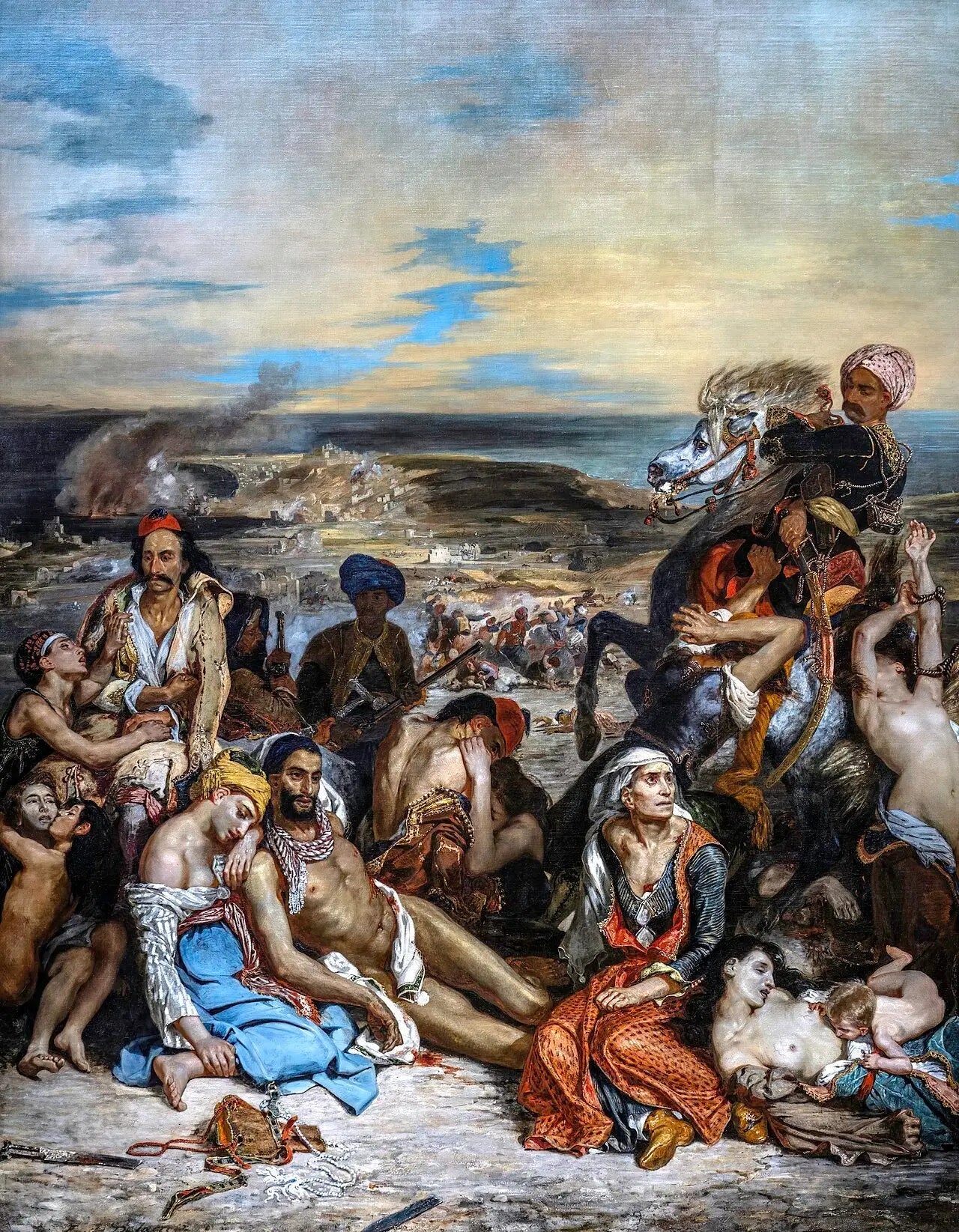 Scènes des massacres de Scio - Eugène Delacroix image 1 reproduction artisanale de tableau