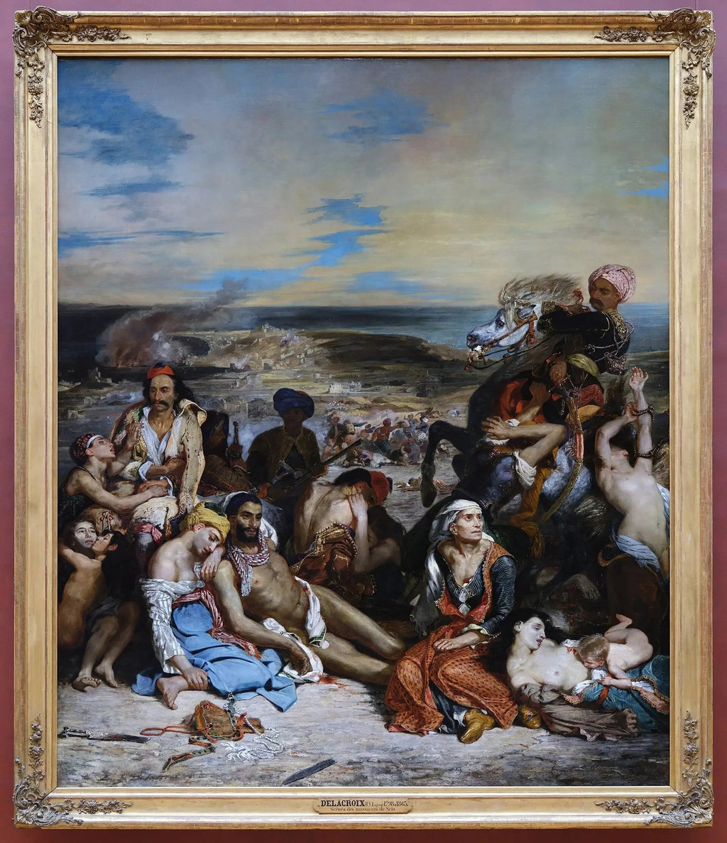 Scènes des massacres de Scio - Eugène Delacroix image 2 copie peinte à la main à l’huile