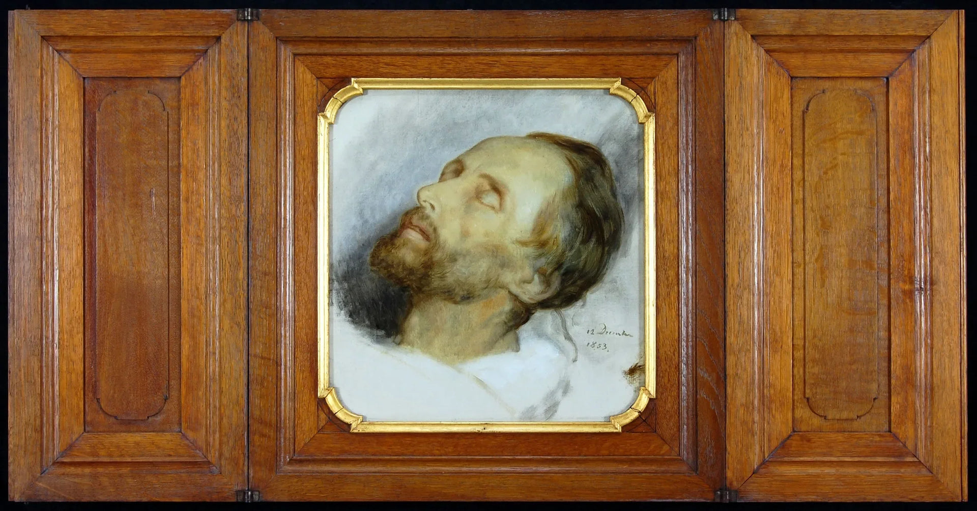 Scheffers broer Karel Arnoldus op zijn doodsbed - Ary Scheffer image 1 reproduction artisanale de tableau