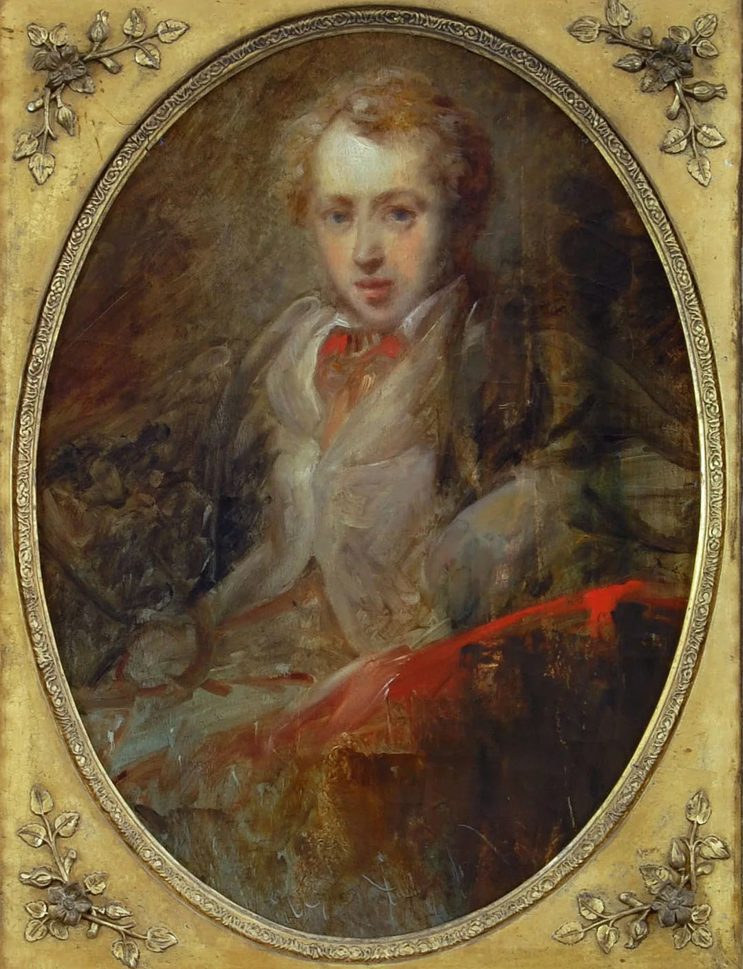 Schets voor een portret van een onbekend jongmensch - Ary Scheffer image 1 copie de tableau peinte à la main