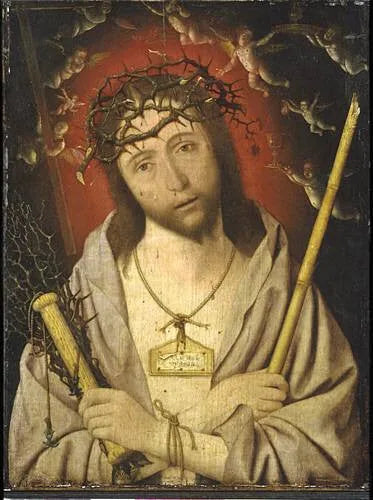 Schmerzensmann - Jan Mostaert image 1 tableau peint à l’huile sur toile