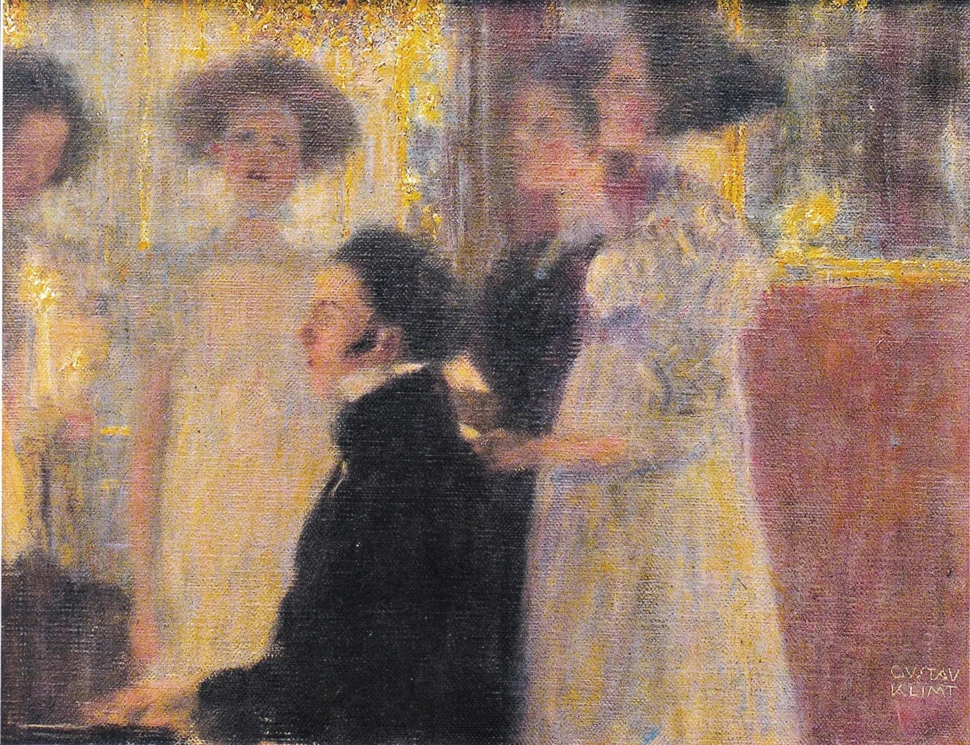 Schubert au piano I - Gustav Klimt image 1 copie de tableau peinte à la main