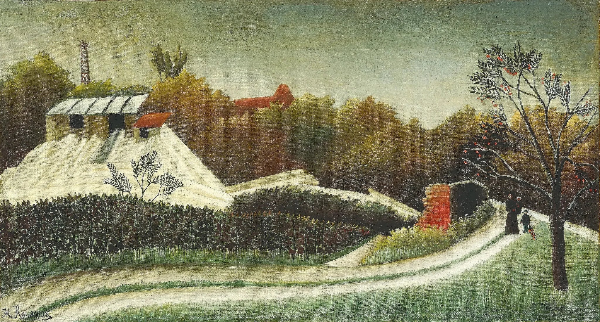 Scierie, banlieue parisienne - Henri Rousseau image 1 reproduction réalisée par Alpha Reproduction