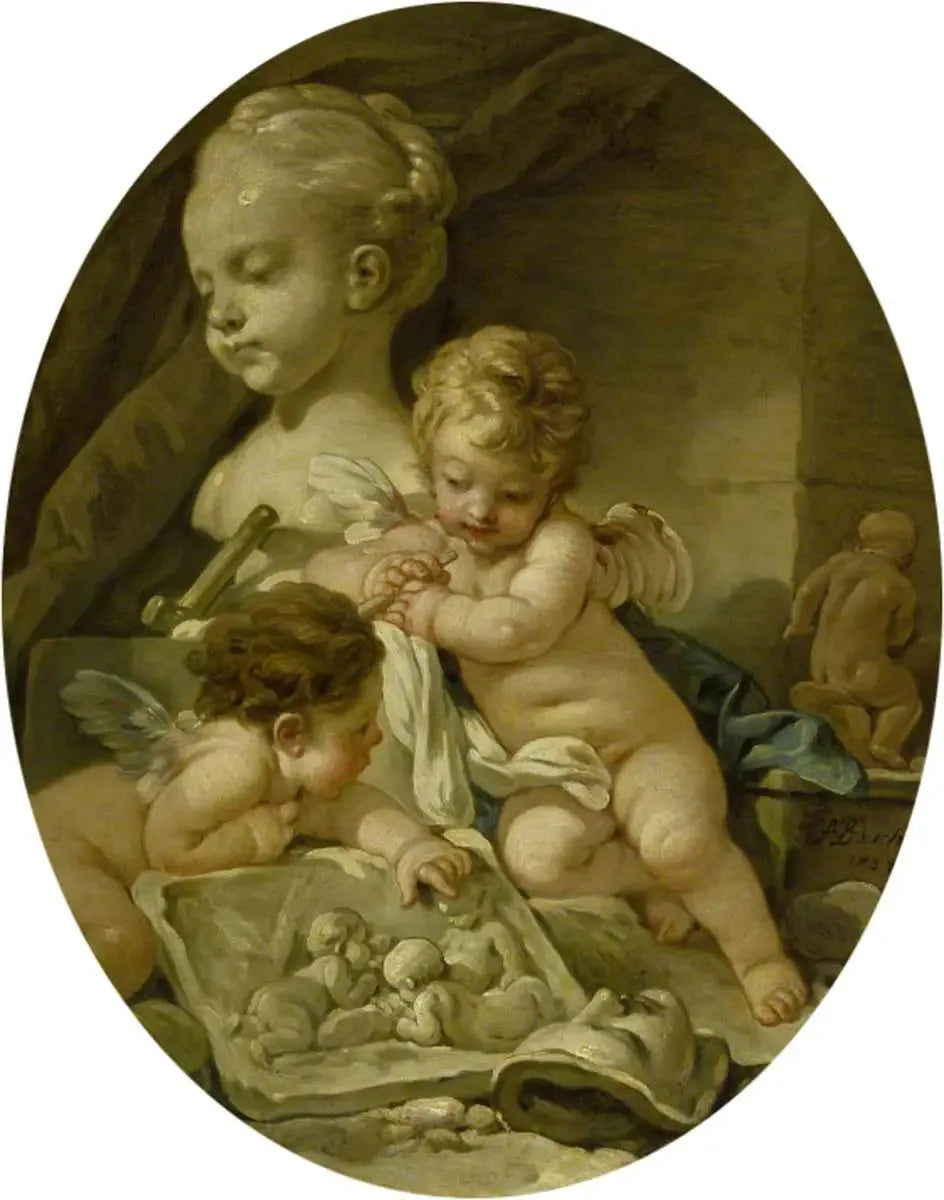 Sculpture (Les Arts) - François Boucher image 1 reproduction artisanale de tableau