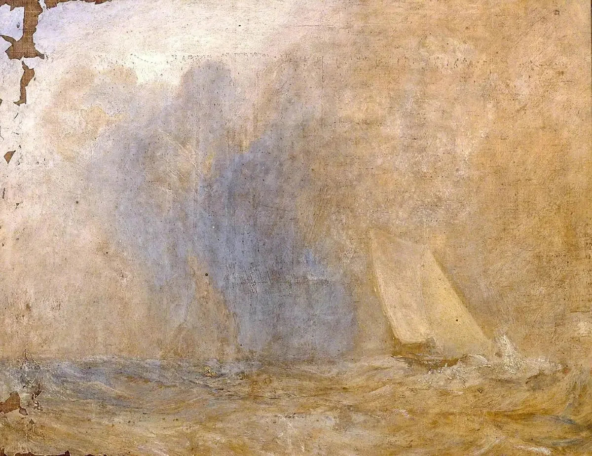 Seascape with a Yacht (?) - J. M. W. Turner image 1 reproduction artisanale de tableau