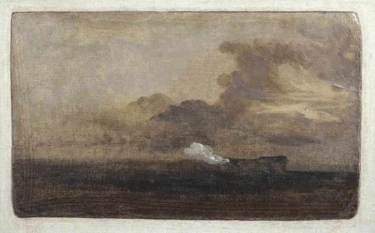 Seascape with Burning Hulk - J. M. W. Turner image 1 copie peinte à la main à l’huile