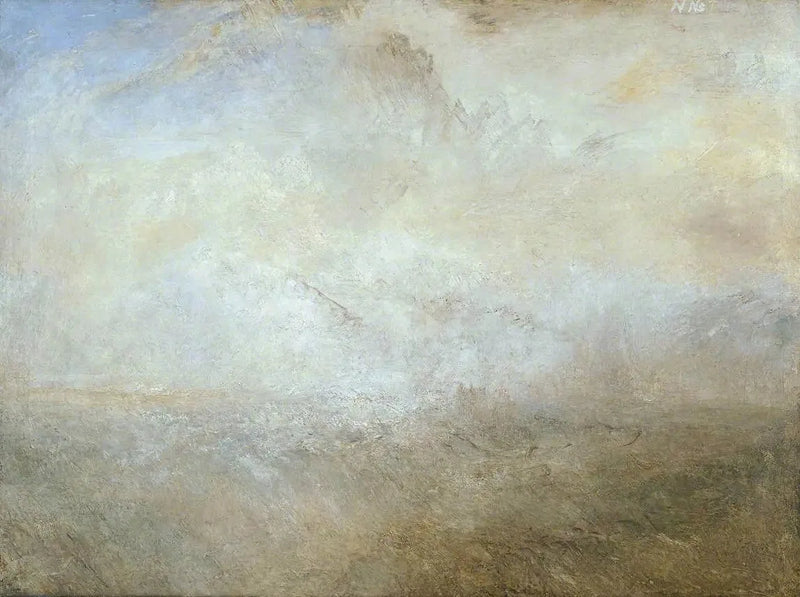 Seascape with Distant Coast - J. M. W. Turner