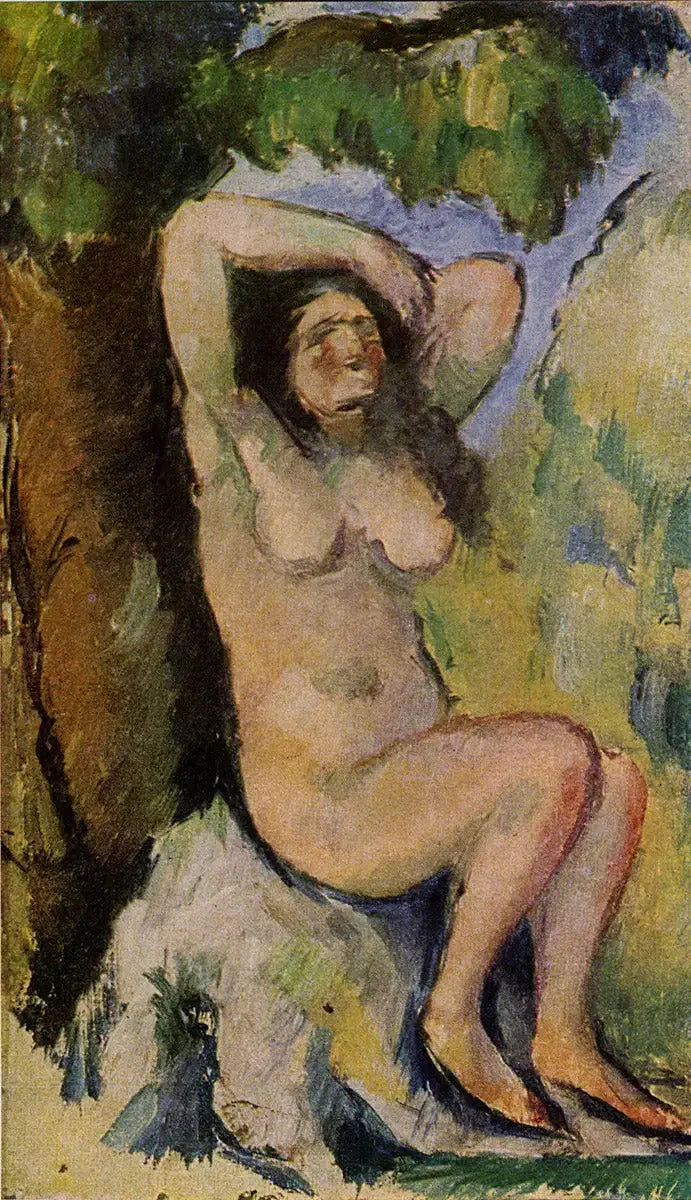 Seated Bather - Paul Cézanne image 1 copie peinte à la main à l’huile