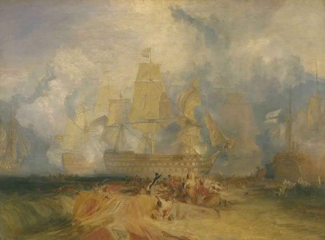 Second Sketch for ‘The Battle of Trafalgar’ - J. M. W. Turner image 1 reproduction artisanale de tableau
