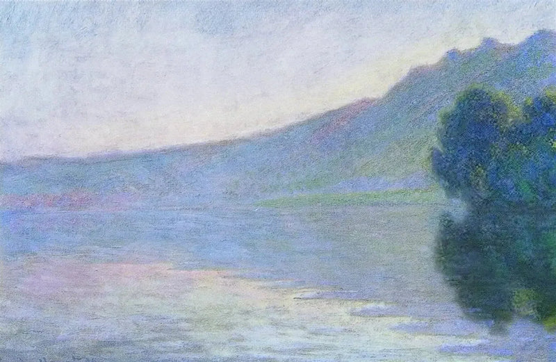 Сена в Порт-Вільє, рожевий ефект W1371 - Клод Моне