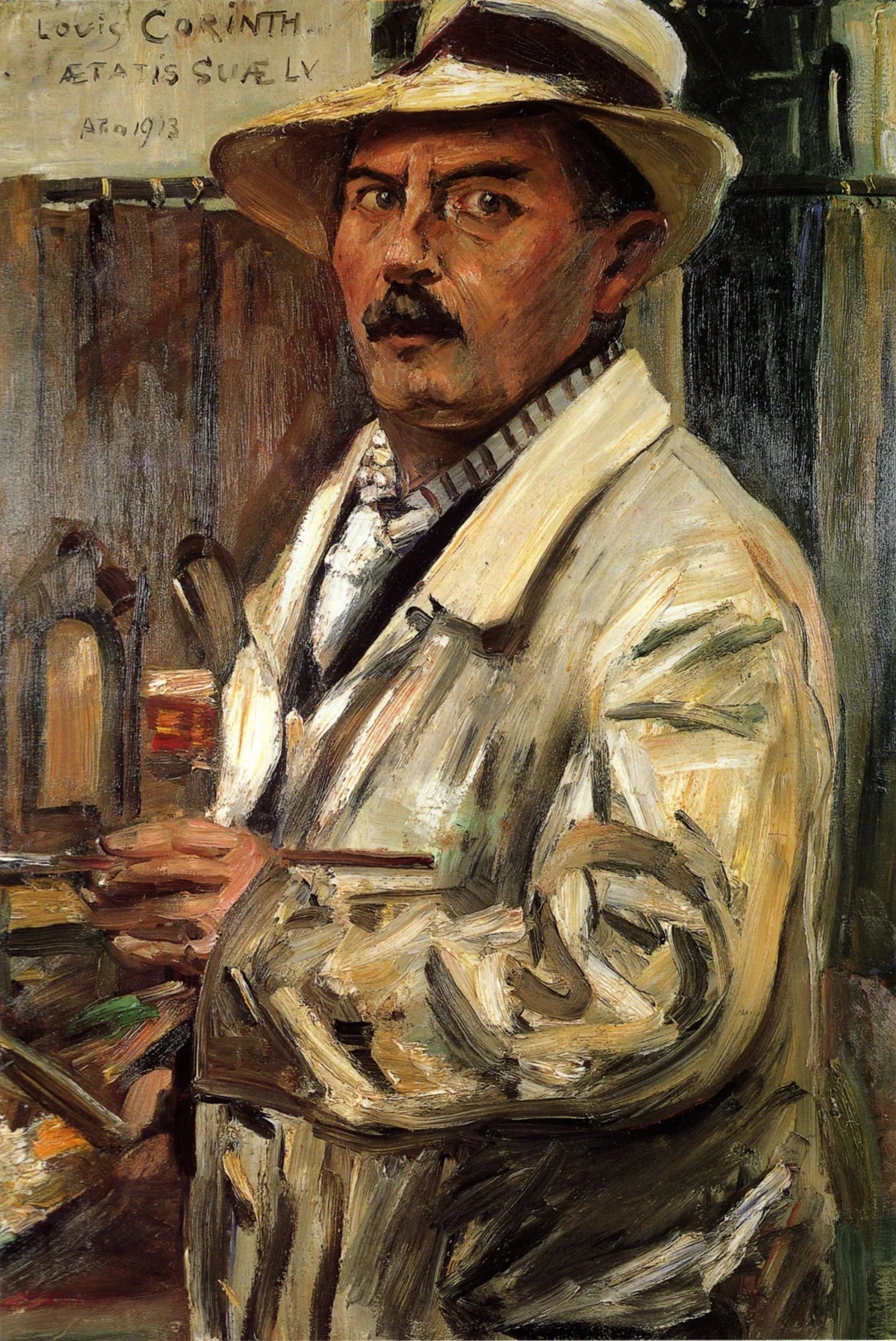 Selbstbildnis mit Strohhut - Lovis Corinth image 1 tableau peint à l’huile sur toile