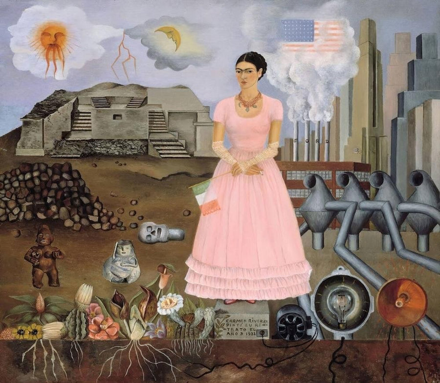 Autoportrait à la frontière entre le Mexique et les États-Unis - Frida Kahlo