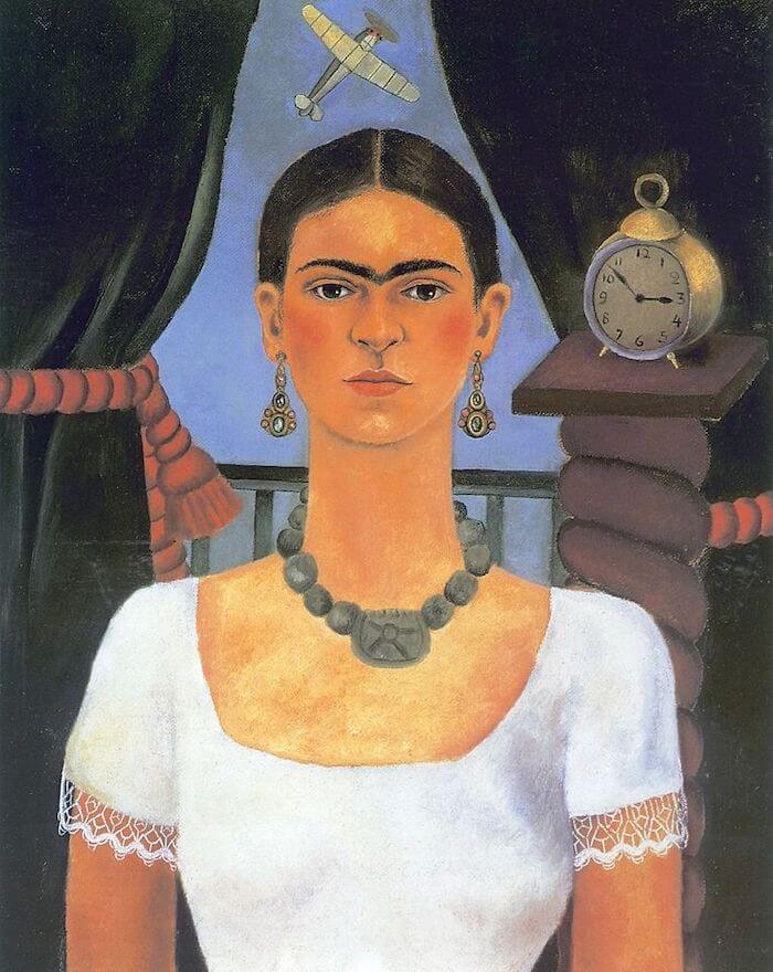 Autoportrait — Le temps vole - Frida Kahlo image 1 reproduction de peinture à l’huile