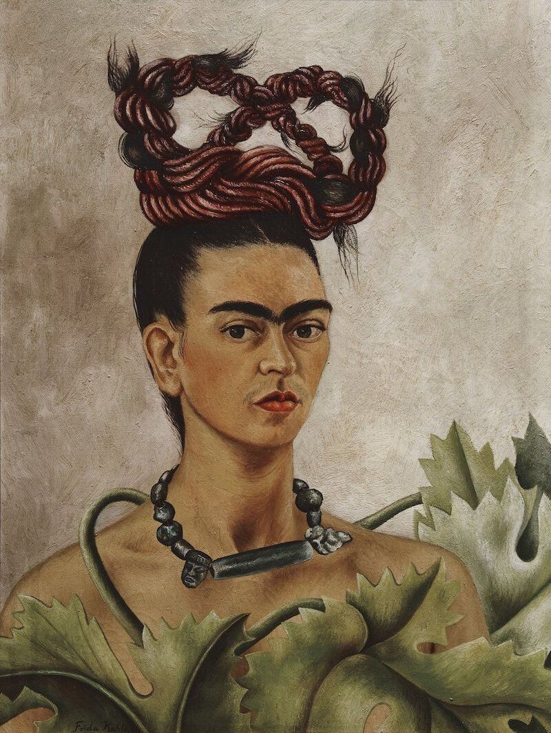 Autoportrait à la tresse - Frida Kahlo image 1 reproduction de peinture à l’huile